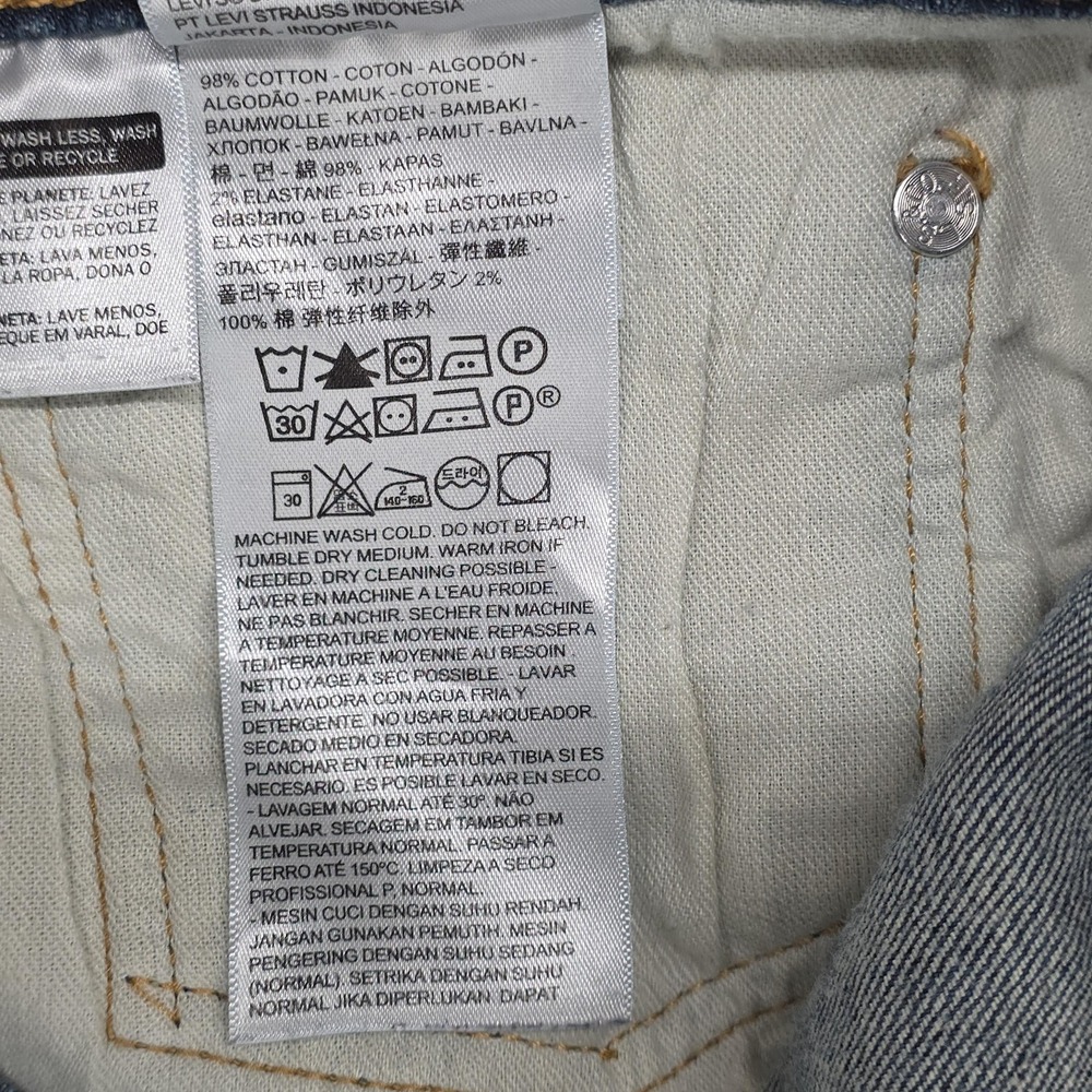 Levi's 541 Jeans Mens 38x34 Blue Athletic Taper Stretch Denim Medium Wash Casual - Picture 9 of 10